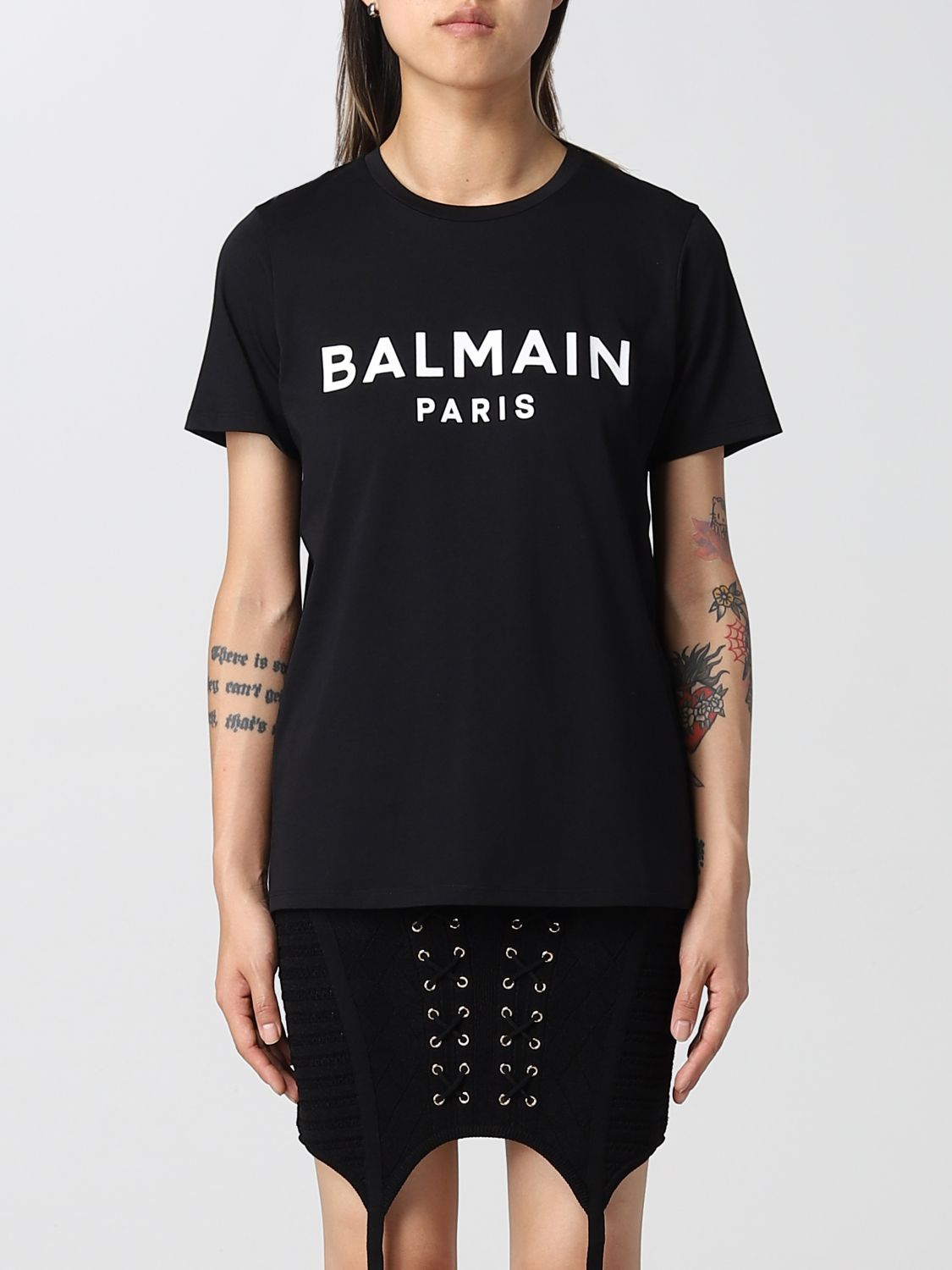 Balmain T-shirt Women In Black | ModeSens