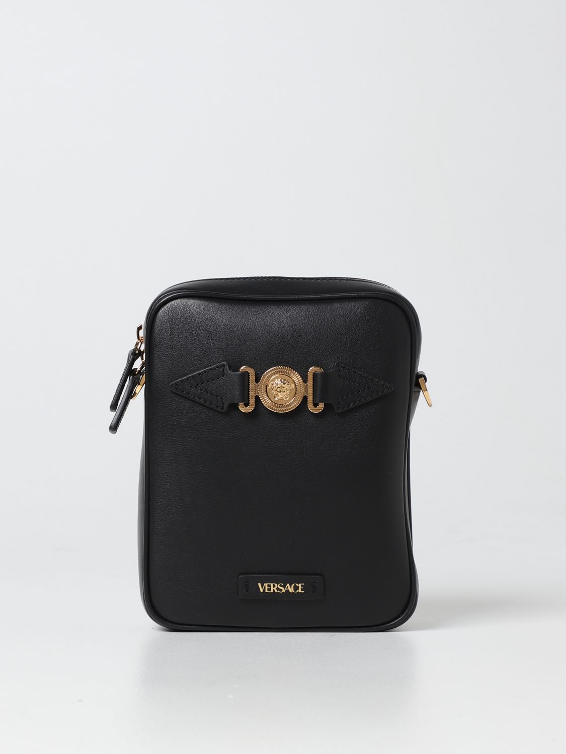 Shoulder bag Versace: Versace Medusa Biggie leather bag black 1