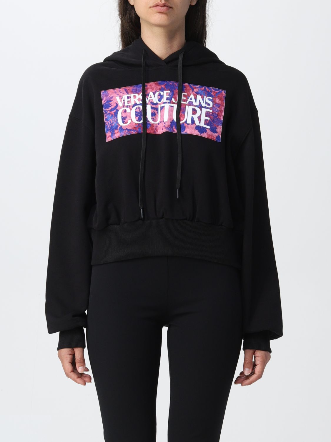 Outlet de Versace Couture: Sudadera para mujer, | Sudadera Versace Jeans 73HAIF04CF00F en línea en