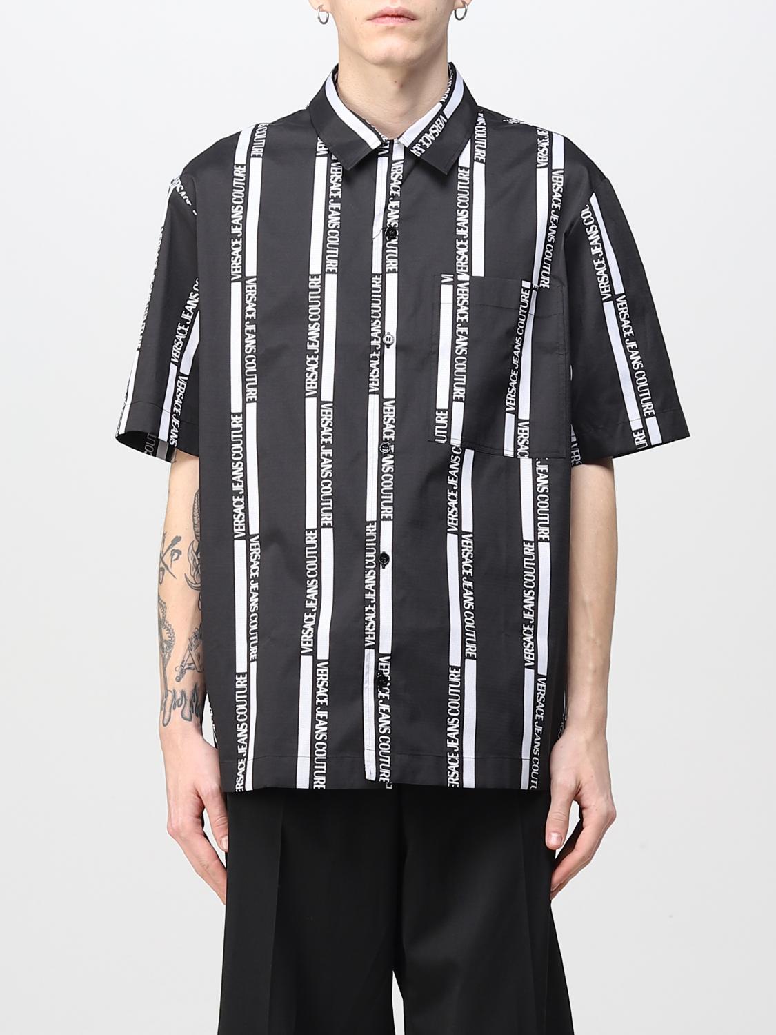 VERSACE JEANS COUTURE shirt for man Black Versace Jeans Couture