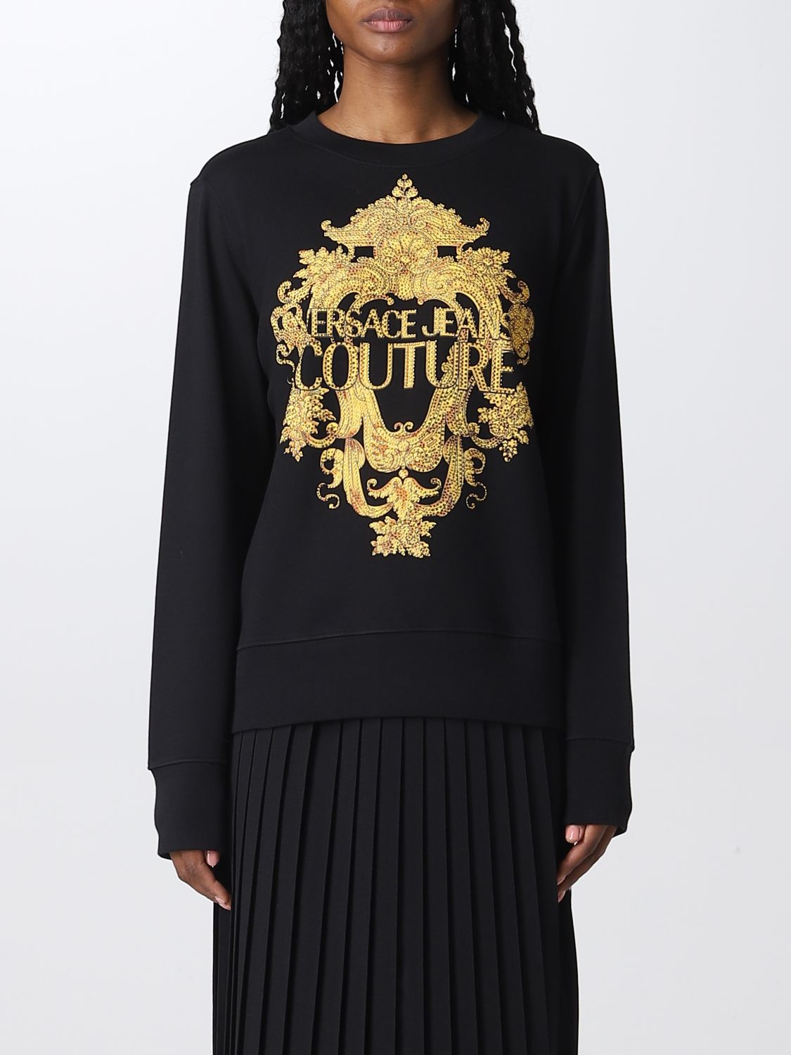 portemonnee Winderig Dwang VERSACE JEANS COUTURE: sweatshirt for woman - Black 1 | Versace Jeans  Couture sweatshirt 73HAIP02CF06P online on GIGLIO.COM