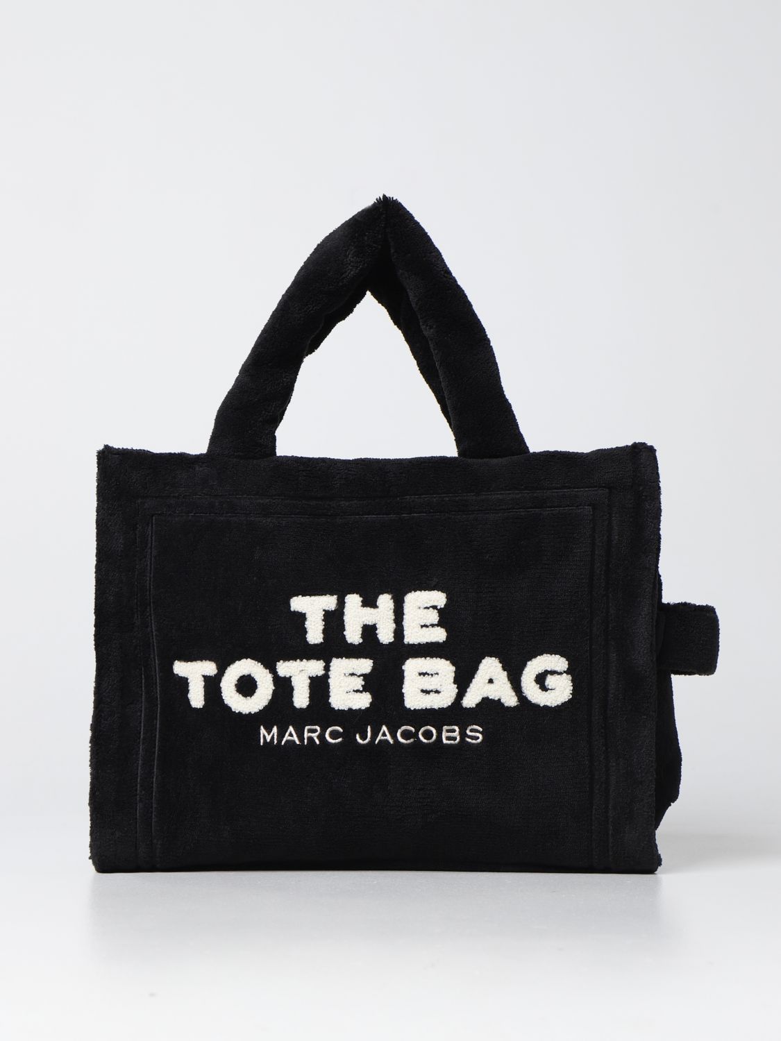 MARC JACOBS: The Tote Bag terry cloth bag - Black | Marc Jacobs tote ...