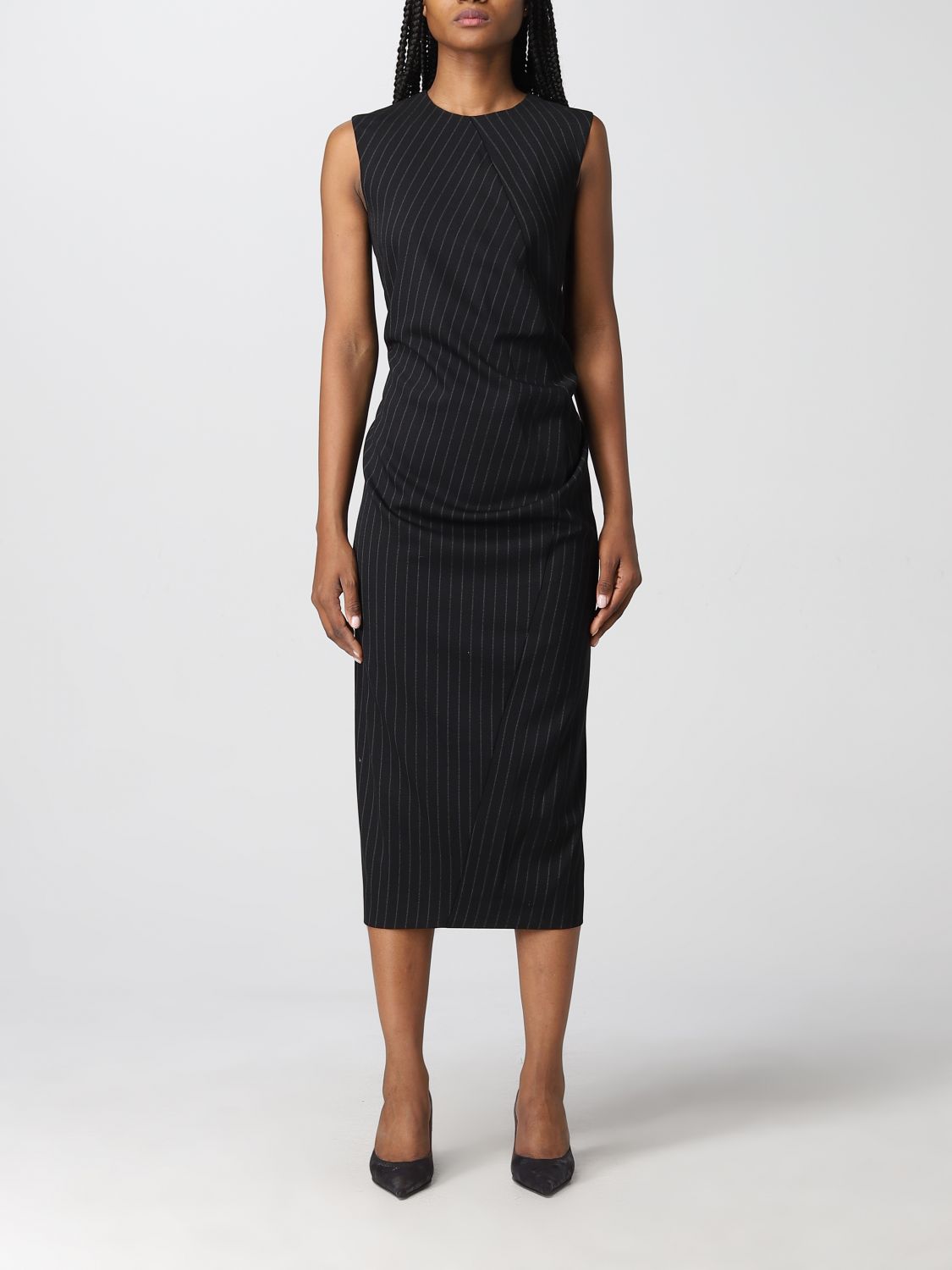 SPORTMAX: dress for woman - Black | Sportmax dress 22261529600 online ...