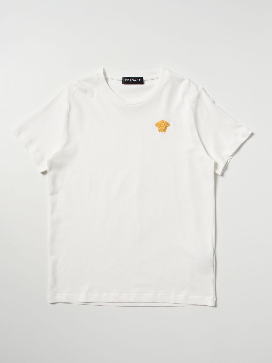 T-shirt Young Versace: T-shirt Versace Young con mini Medusa bianco 1