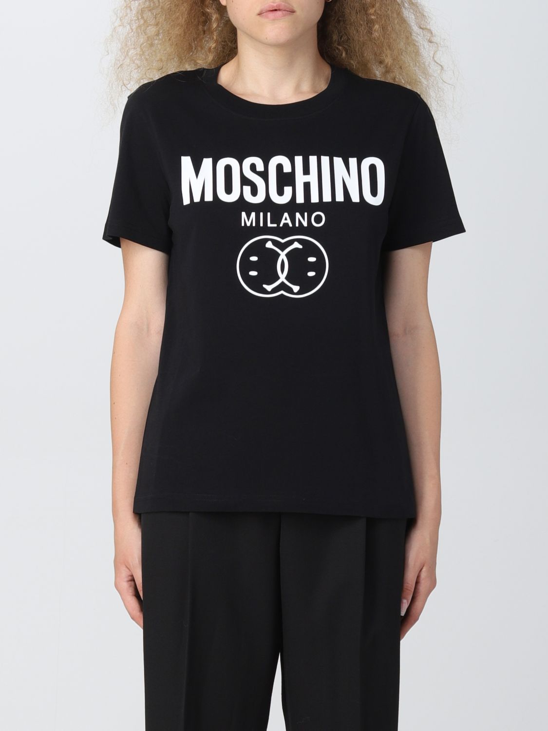 Outlet de Moschino Camiseta para mujer, Negro | Camiseta Moschino Couture 07115541 línea en GIGLIO.COM
