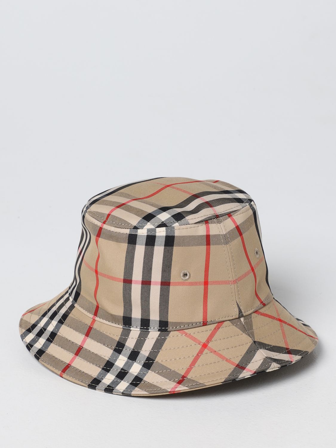 Burberry NWT Cotton Check/Nova Bucket Hat Beige ref.562918 - Joli Closet