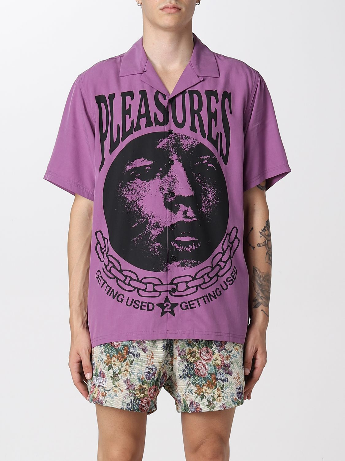 Camisa Pleasures: Camisa Pleasures para hombre violeta 1