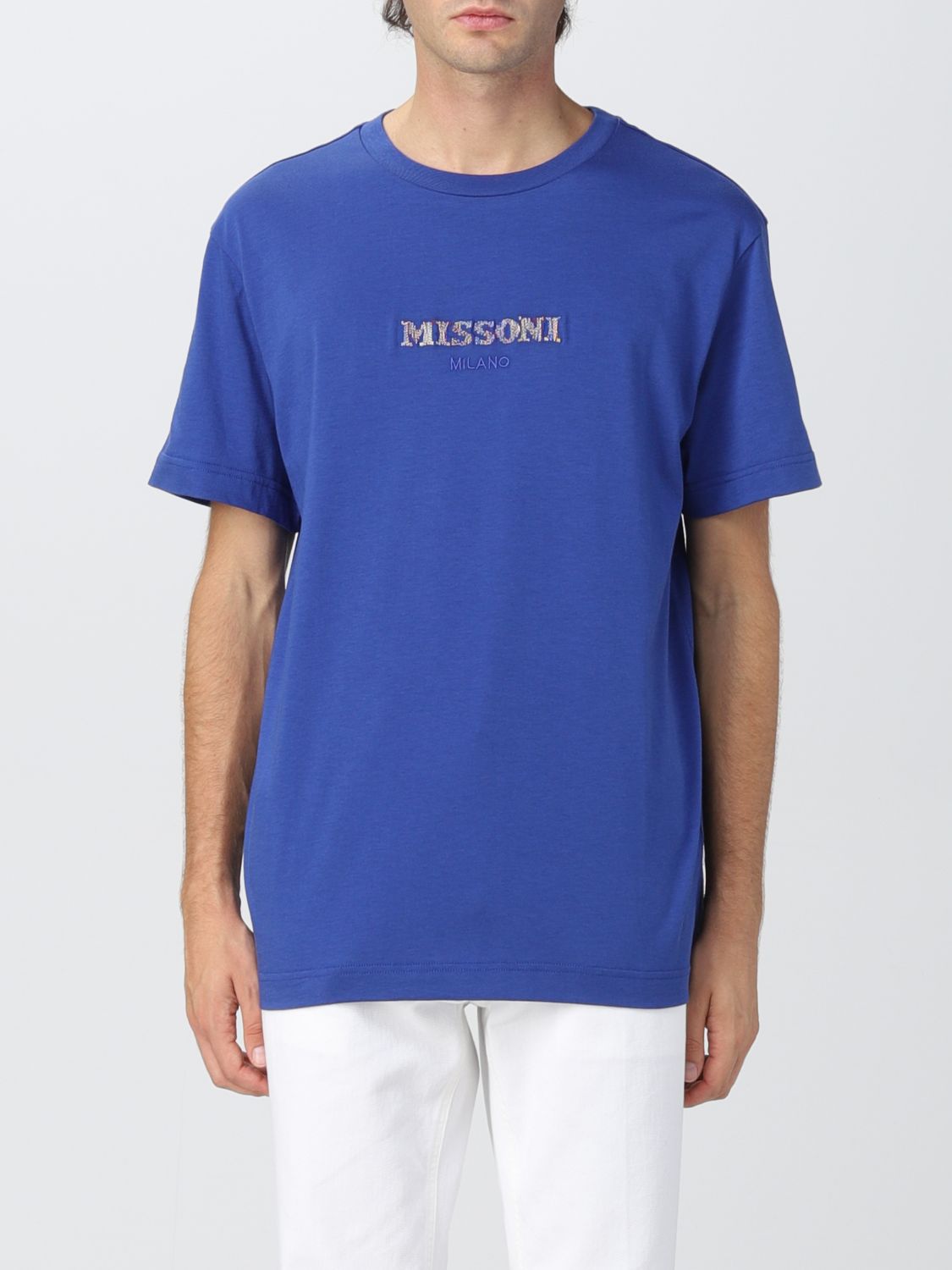 T-shirt Missoni: T-shirt Missoni con logo blue 1