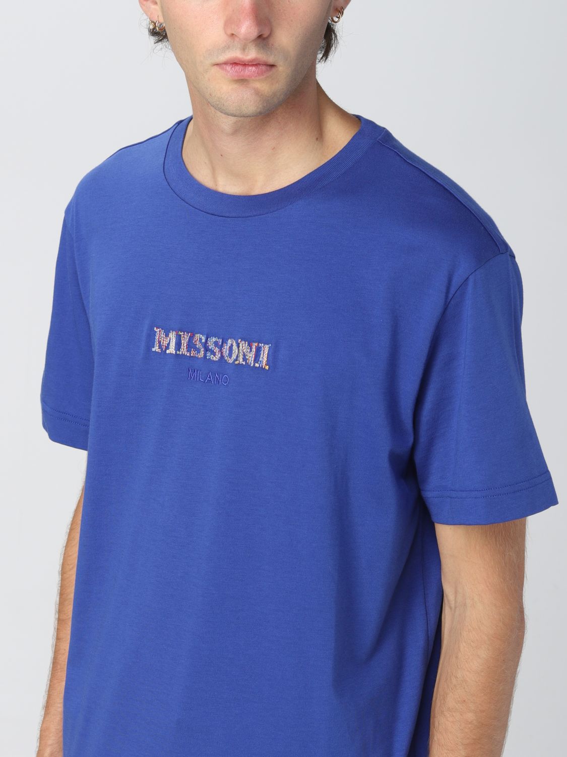 T-shirt Missoni: T-shirt Missoni con logo blue 3