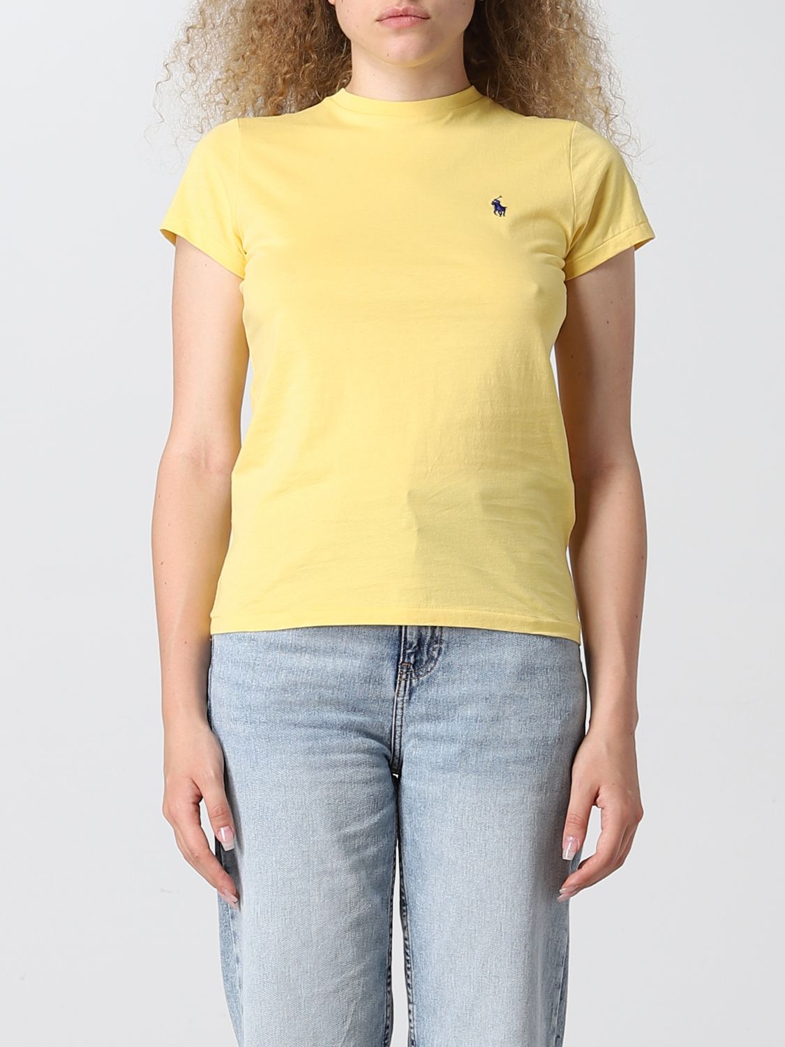 POLO RALPH LAUREN: t-shirt for women - Yellow | Polo Ralph Lauren t-shirt  211847073 online on 