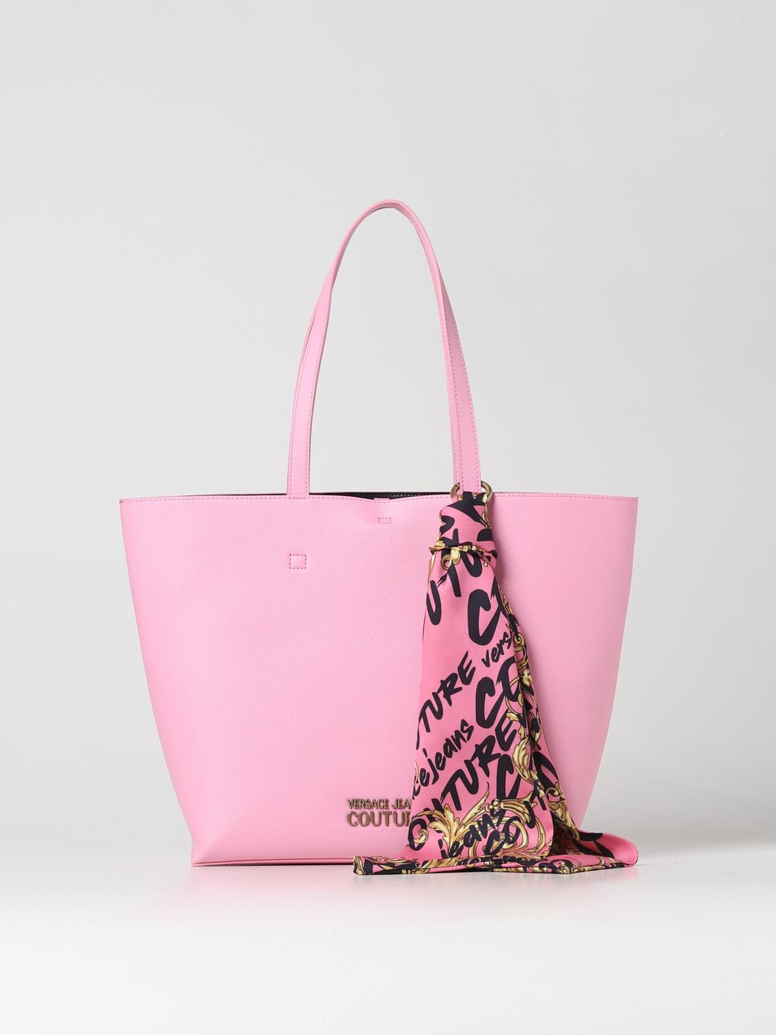 VERSACE JEANS COUTURE tote bags for woman Pink Versace Jeans