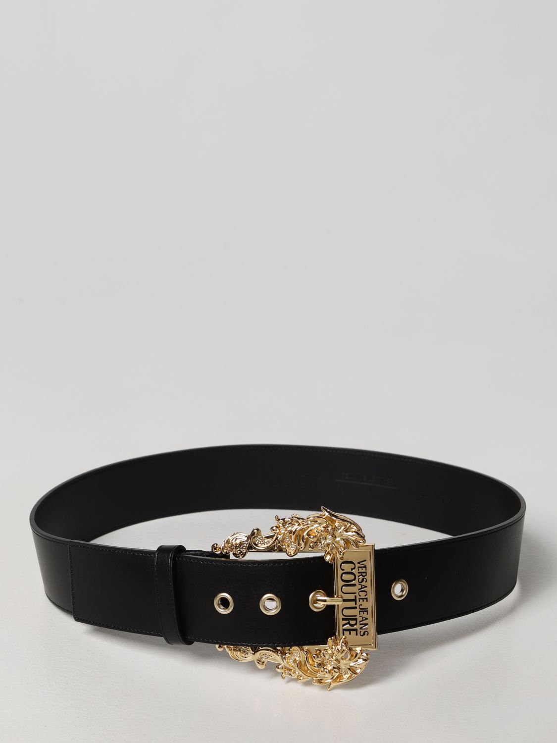 springen Professor monteren VERSACE JEANS COUTURE: belt for woman - Black | Versace Jeans Couture belt  73VA6F0271627 online on GIGLIO.COM