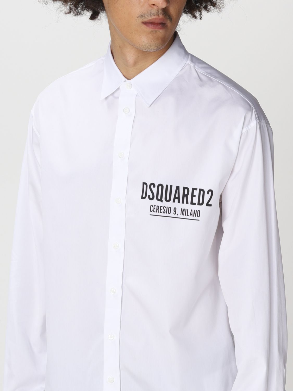 Camisa Dsquared2: Camisa Dsquared2 para hombre blanco 3