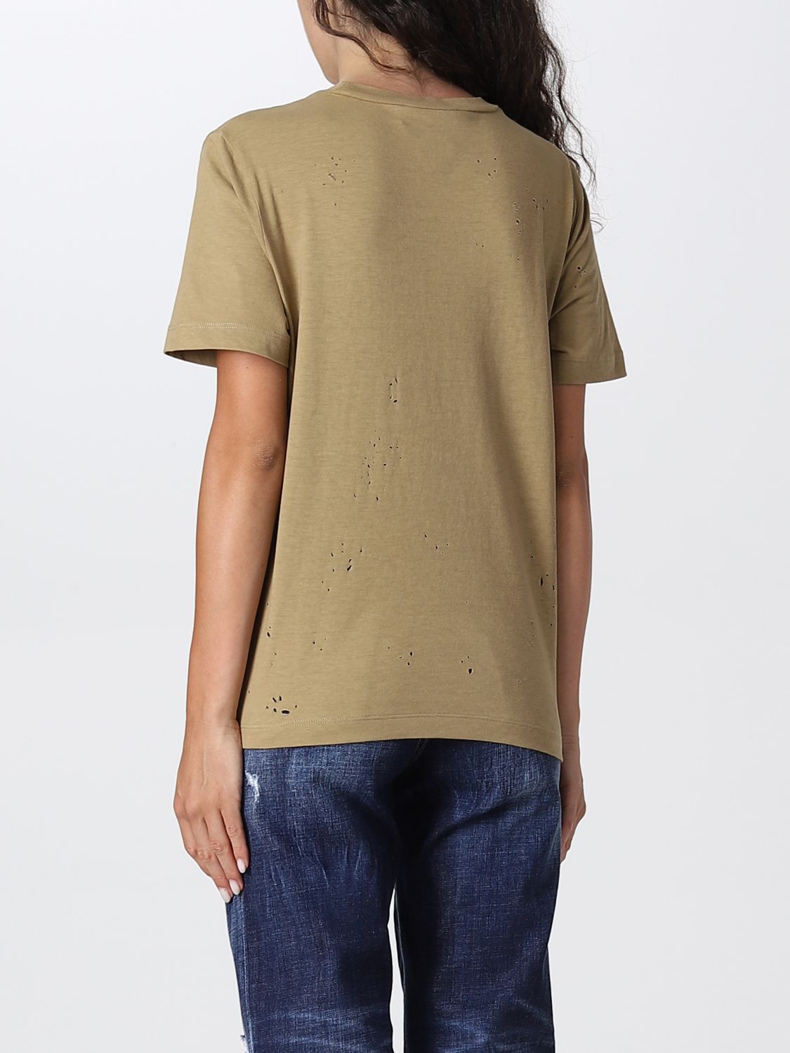 Camiseta Dsquared2: Camiseta Dsquared2 para mujer camello 2