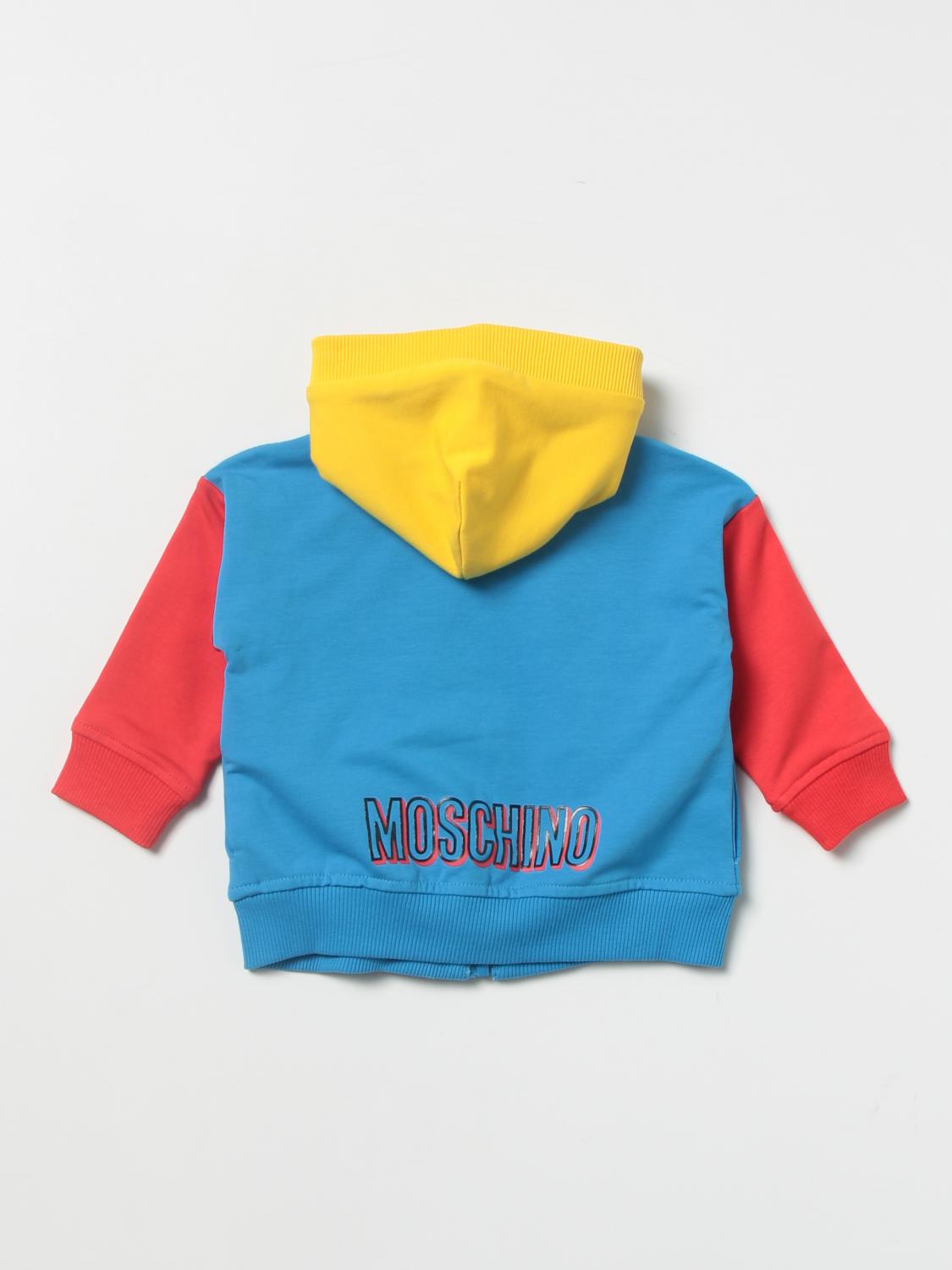 Maglia Moschino Baby: Felpa Moschino Baby tricolor azzurro 2