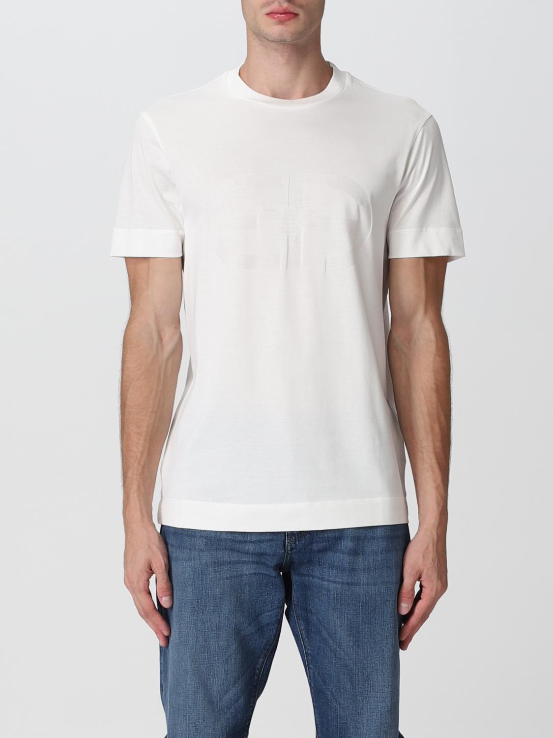 EMPORIO ARMANI: t-shirt for man - Yellow Cream | Emporio Armani t-shirt ...