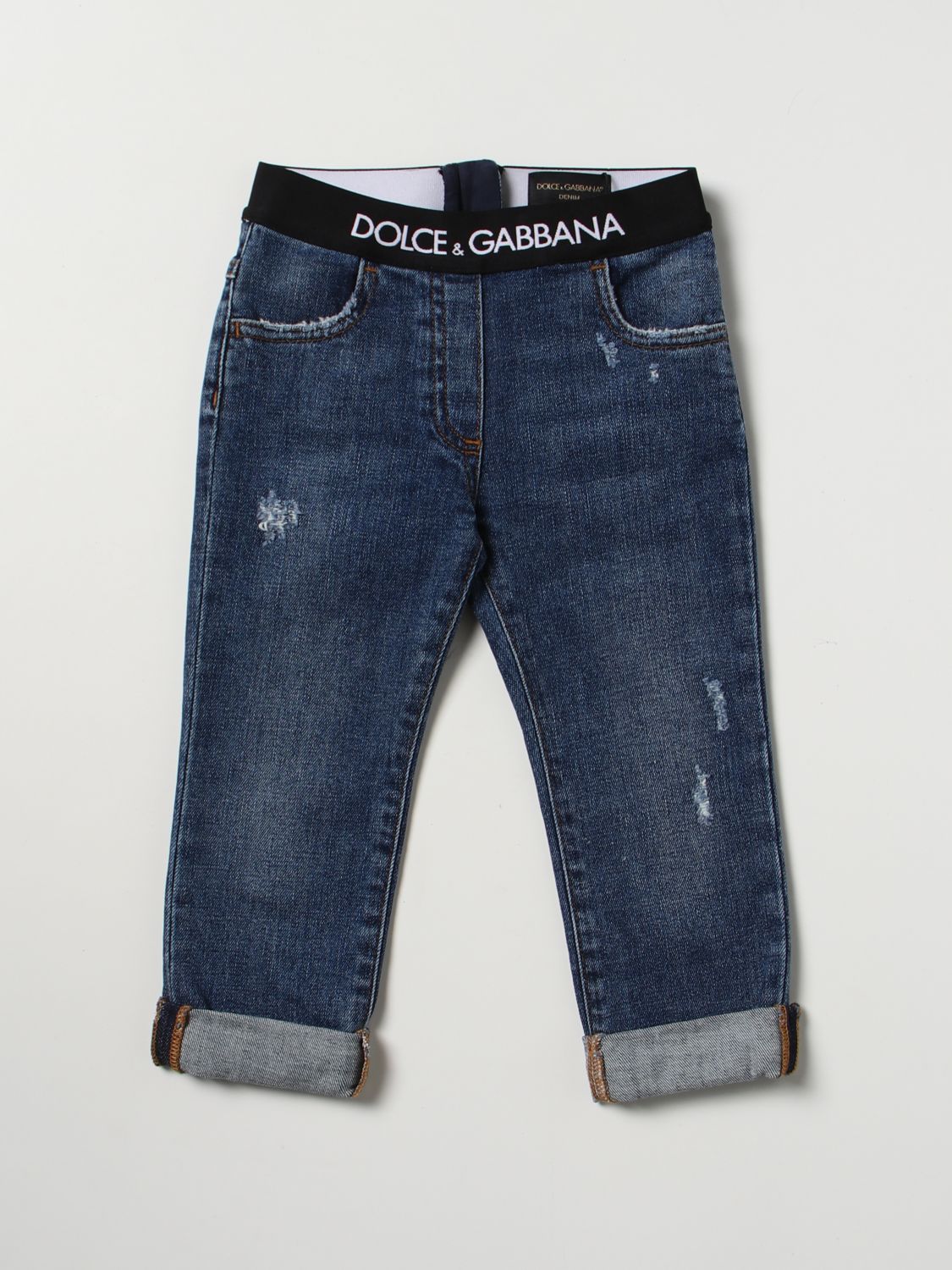 Jeans Dolce & Gabbana: Dolce & Gabbana Jeans mit Rissen blau 1