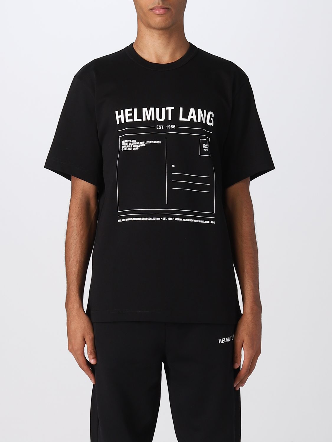 Camiseta Helmut Lang: Camiseta Helmut Lang para hombre negro 1