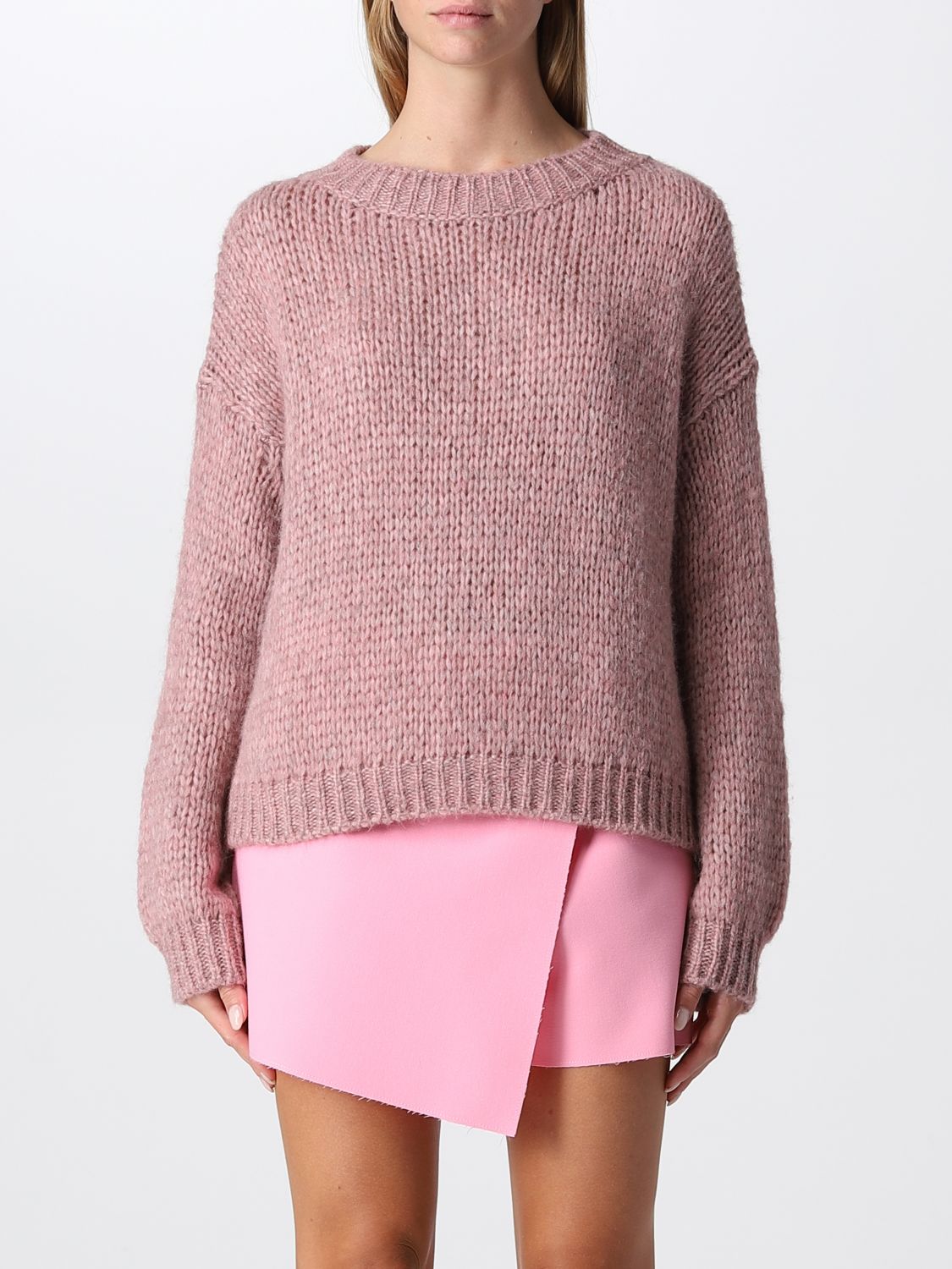 Roberto Collina Andere materialien sweater in Pink Damen Bekleidung Mäntel Kurzmäntel 