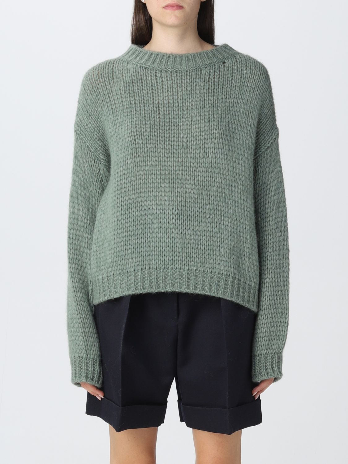 Roberto Collina Pullover in Grün Damen Bekleidung Pullover und Strickwaren Pullover 