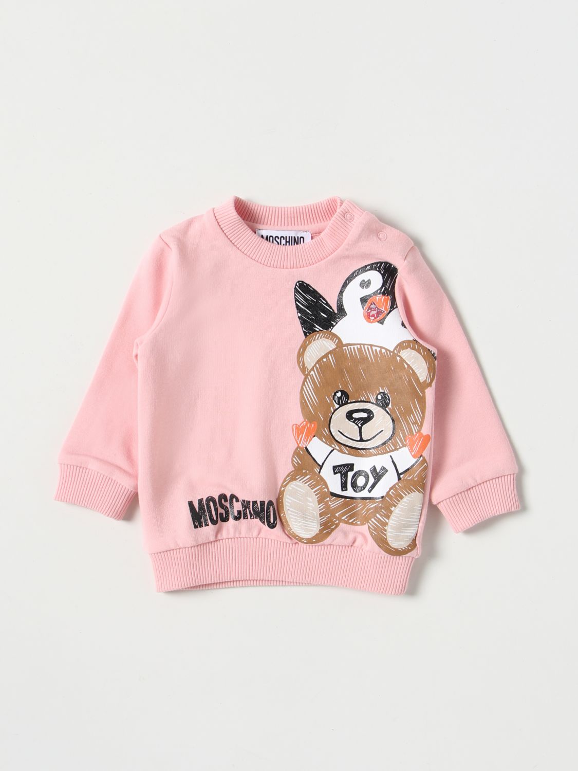 스웨터 모스키노: 스웨터 Moschino Baby 유아 핑크 1
