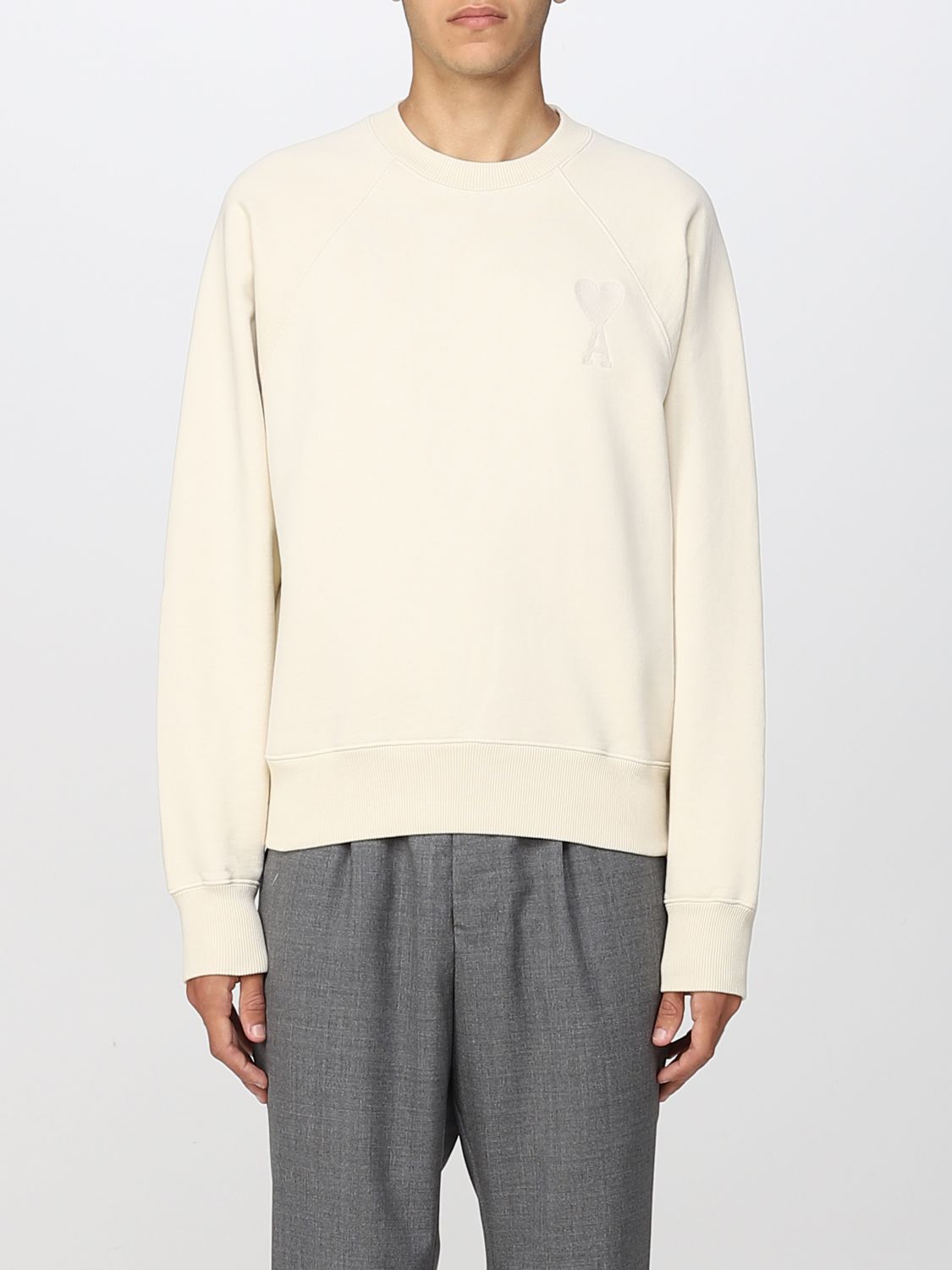 AMI PARIS: sweatshirt for man - White | Ami Paris sweatshirt USW0102747 ...