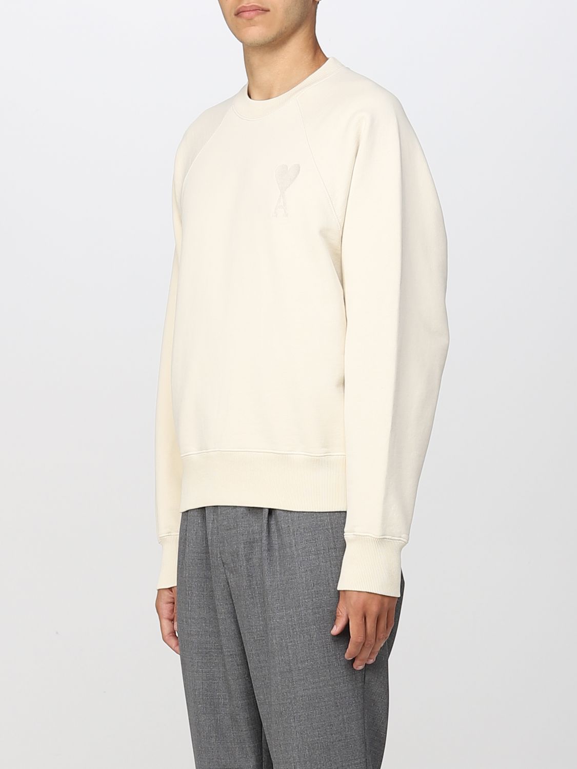 AMI PARIS: sweatshirt for man - White | Ami Paris sweatshirt USW0102747 ...