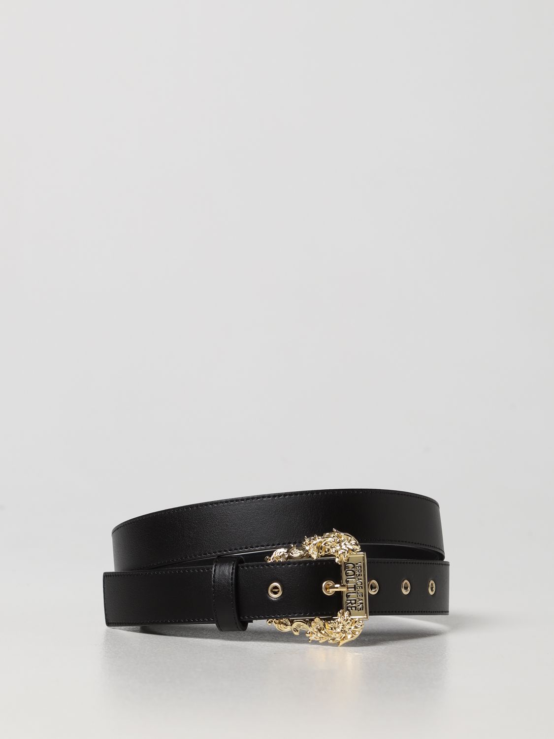 VERSACE JEANS COUTURE: belt for woman - Black | Versace Jeans Couture ...