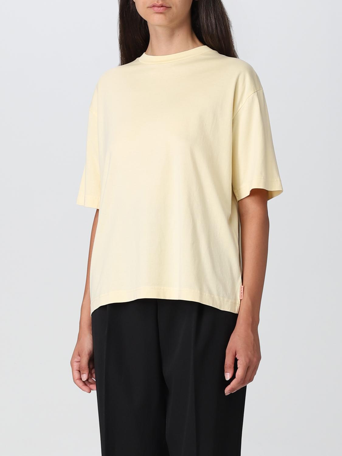 Acne Studios: T-shirt For Women - Yellow 