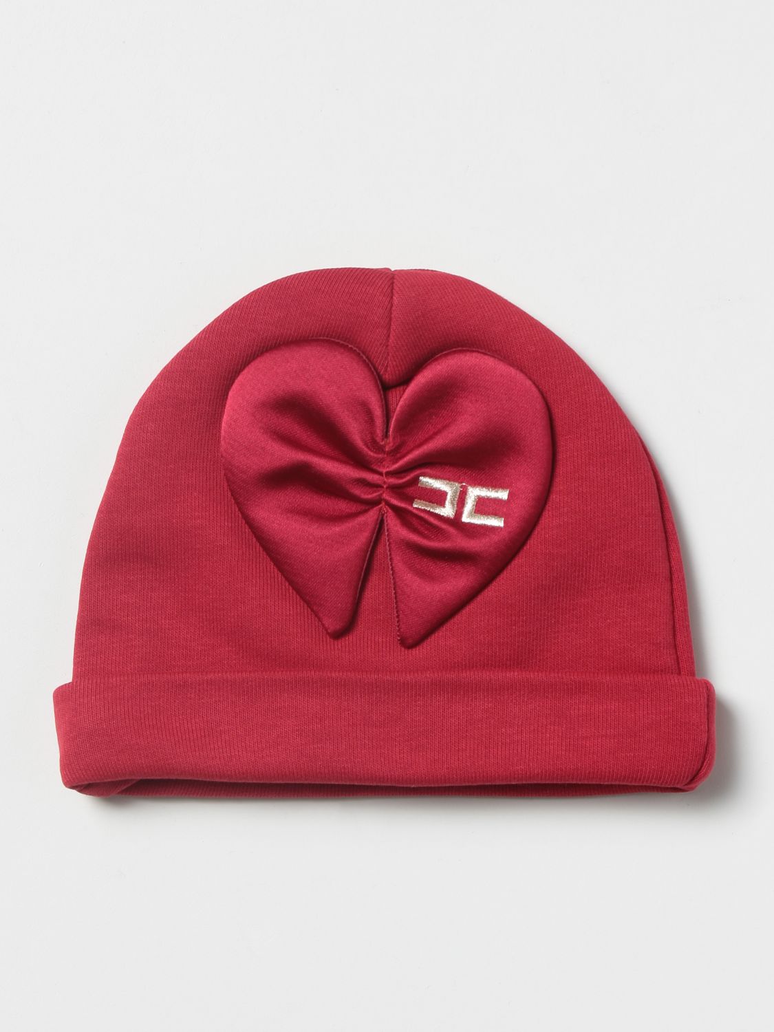 Cappello neonato Elisabetta Franchi: Cappello a berretto Elisabetta Franchi in misto cotone rosso 1