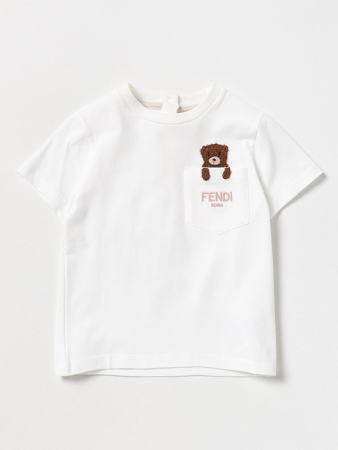 桜瑪瑙 新品FENDI フェンディ キッズ サイドポケット Tシャツ 4A