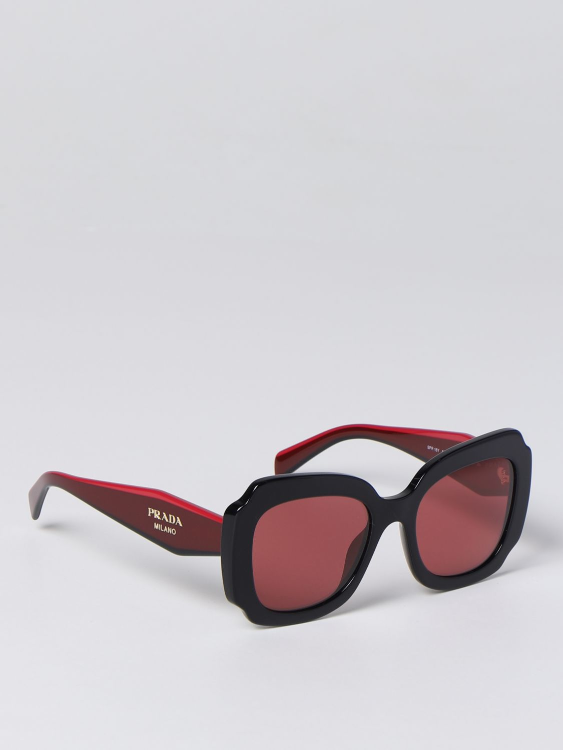 Prada Ovale Sonnenbrille in Schwarz Damen Accessoires Sonnenbrillen 