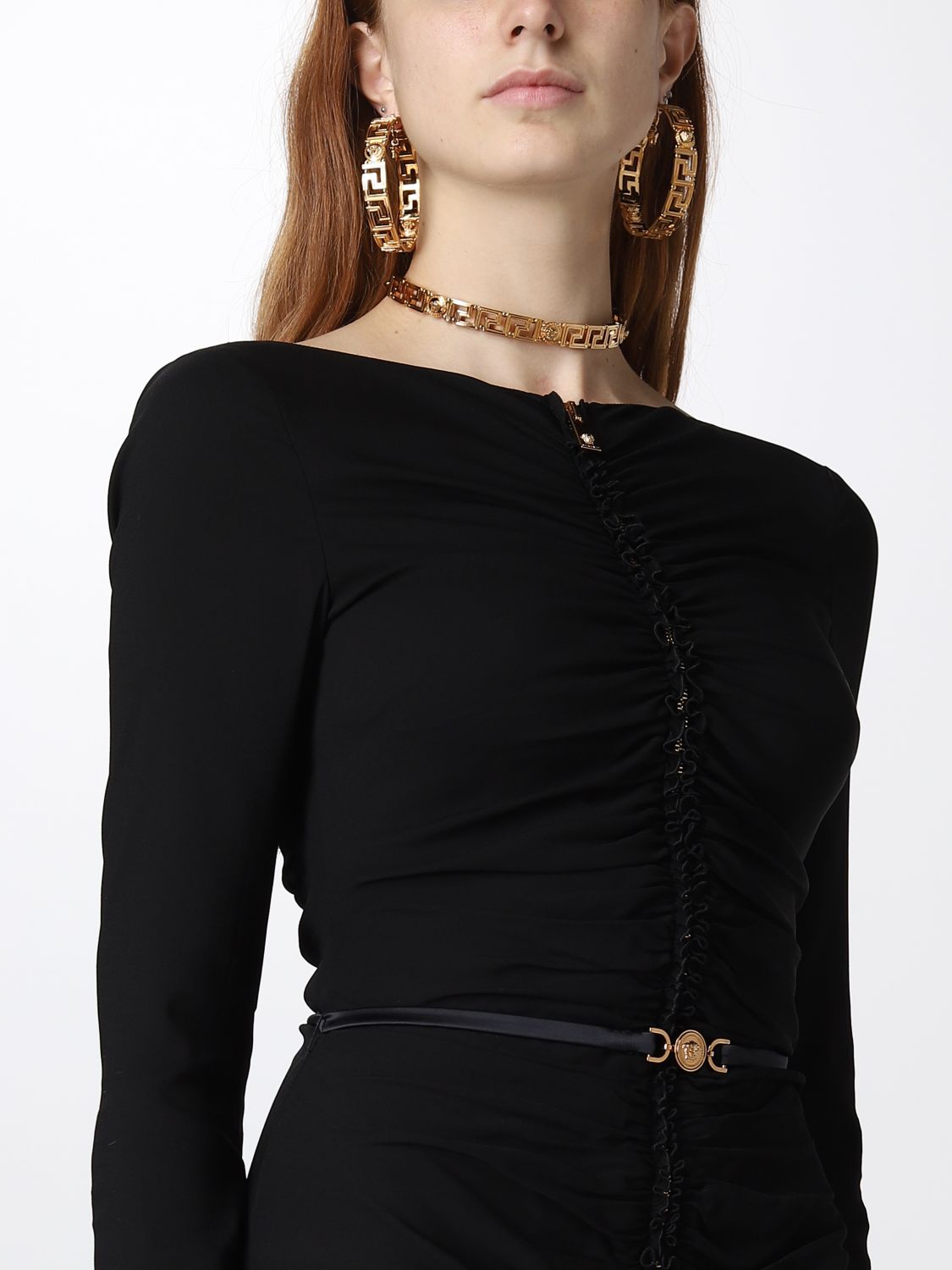 Платье Versace: Платье Versace для нее черный 5