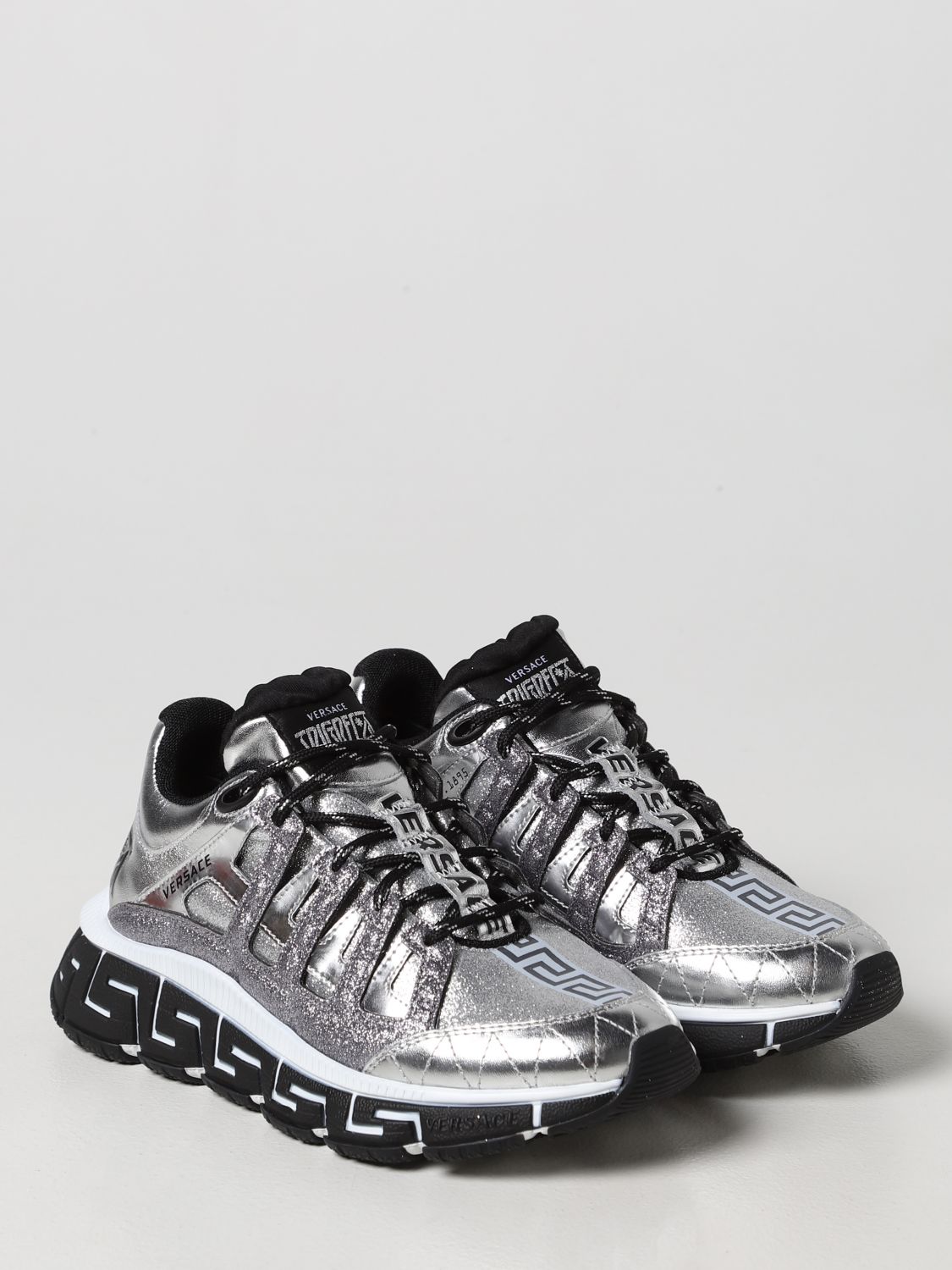 Спортивная обувь Versace: Спортивная обувь Versace для нее серебряный 2