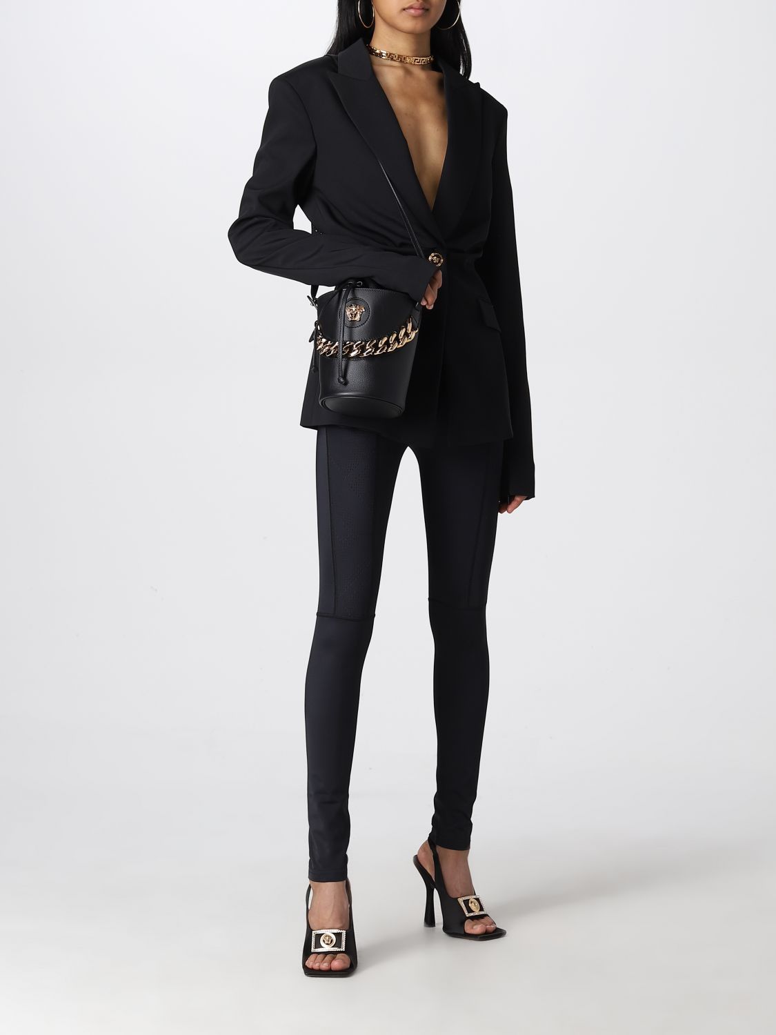 Handbag Versace: Versace handbag for women black 2