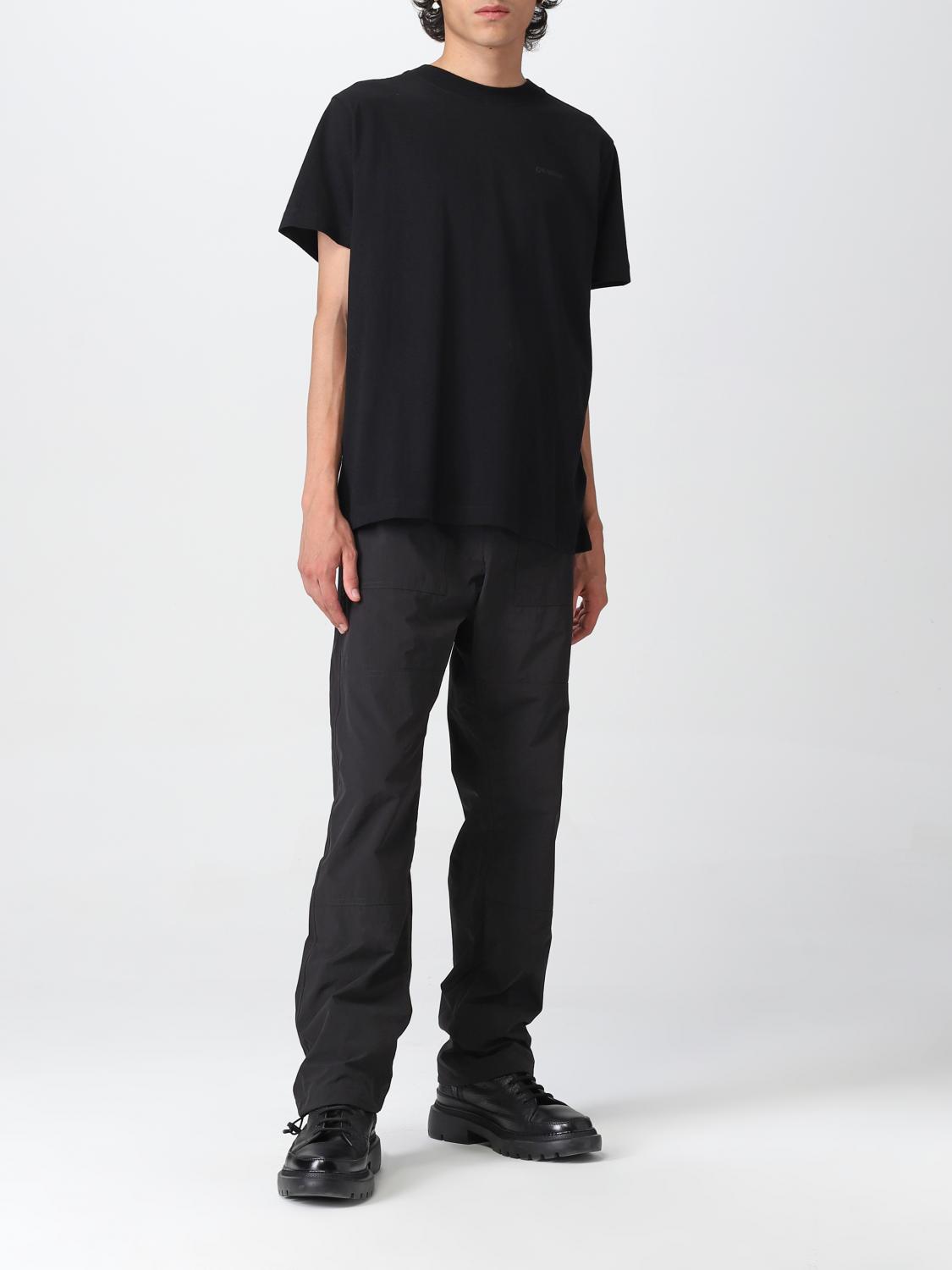 OFF-WHITE: t-shirt for man - Black | Off-White t-shirt OMAA027C99JER001 ...