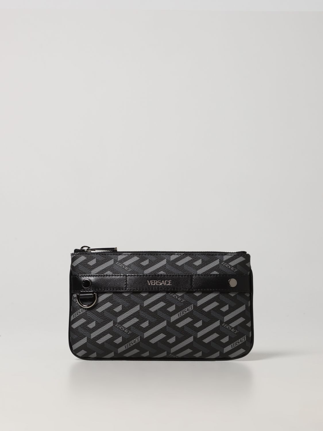 Briefcase Versace: Versace La Greca leather wallet bag black 1