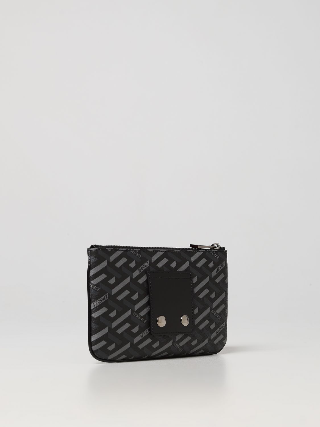 Briefcase Versace: Versace La Greca leather wallet bag black 3