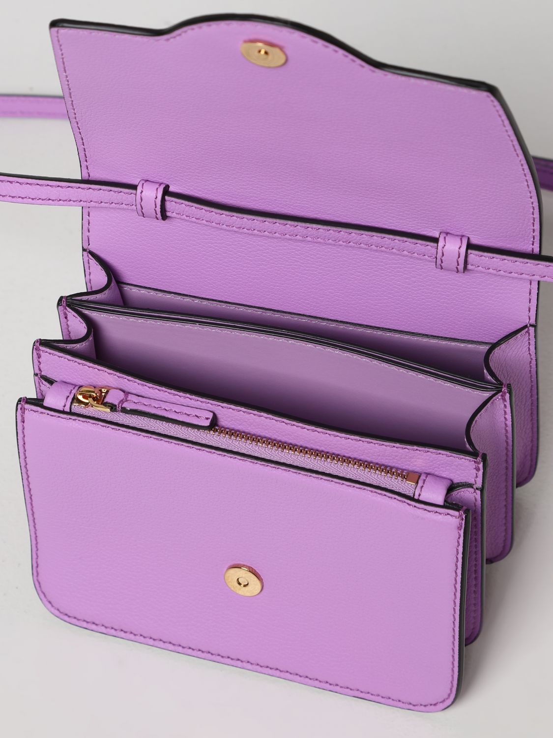 Мини-сумка Versace: Мини-сумка Versace для нее фиолетовый 5