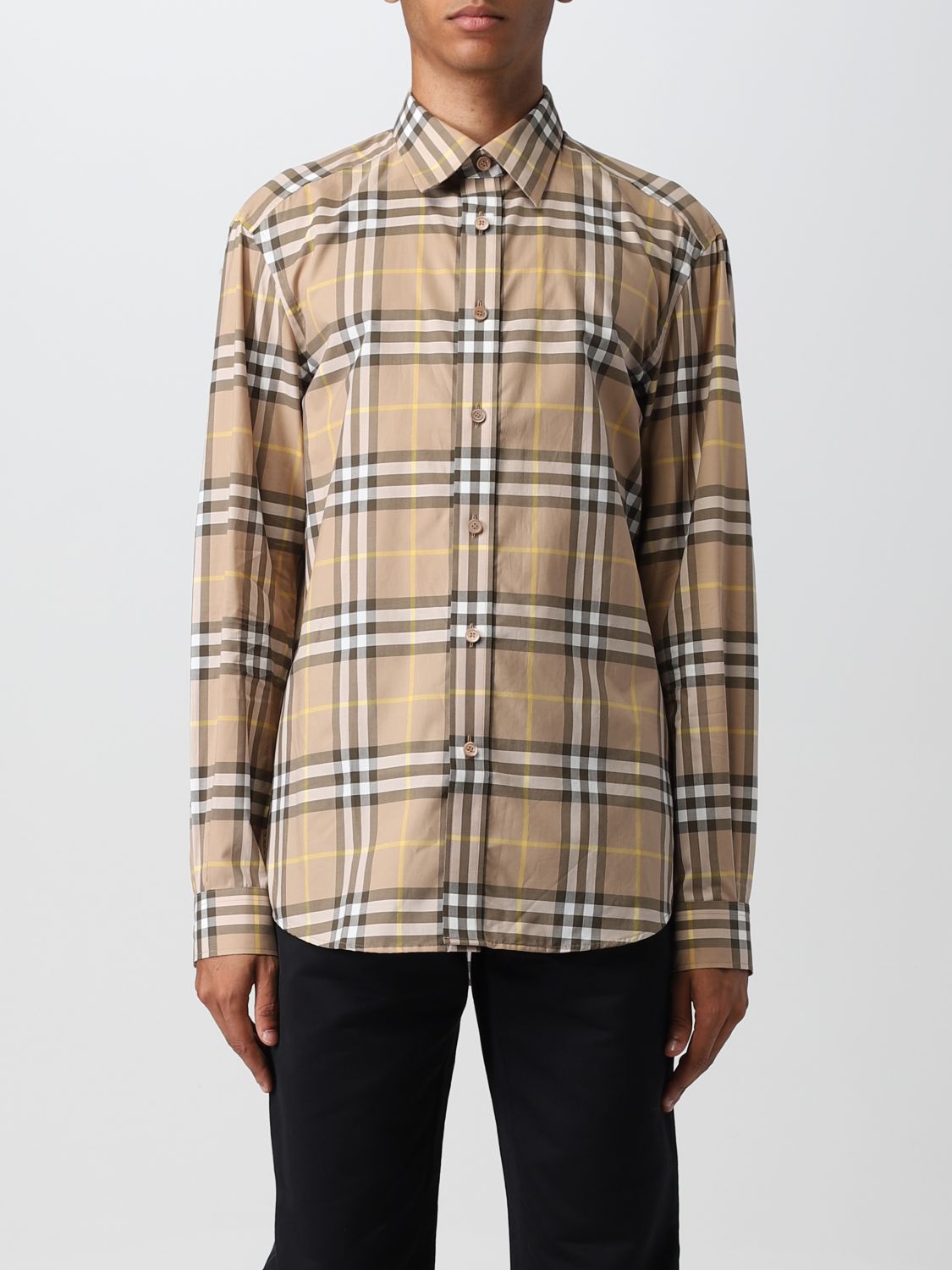 Chemise Burberry: Chemise Burberry homme beige 1