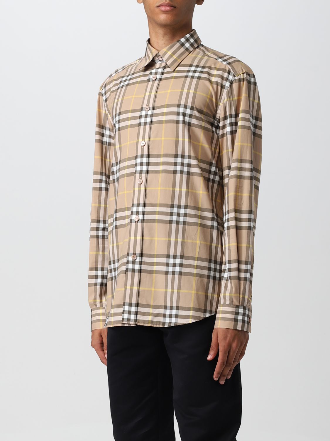 Chemise Burberry: Chemise Burberry homme beige 4
