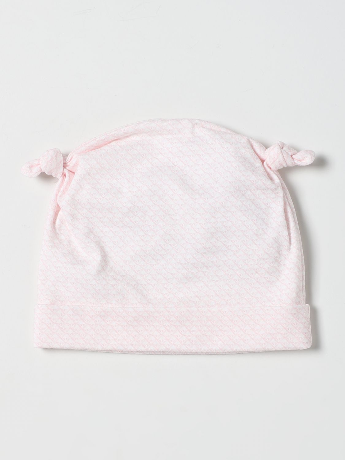Cappello neonato Emporio Armani: Cappello Emporio Armani in cotone con logo all over rosa 1