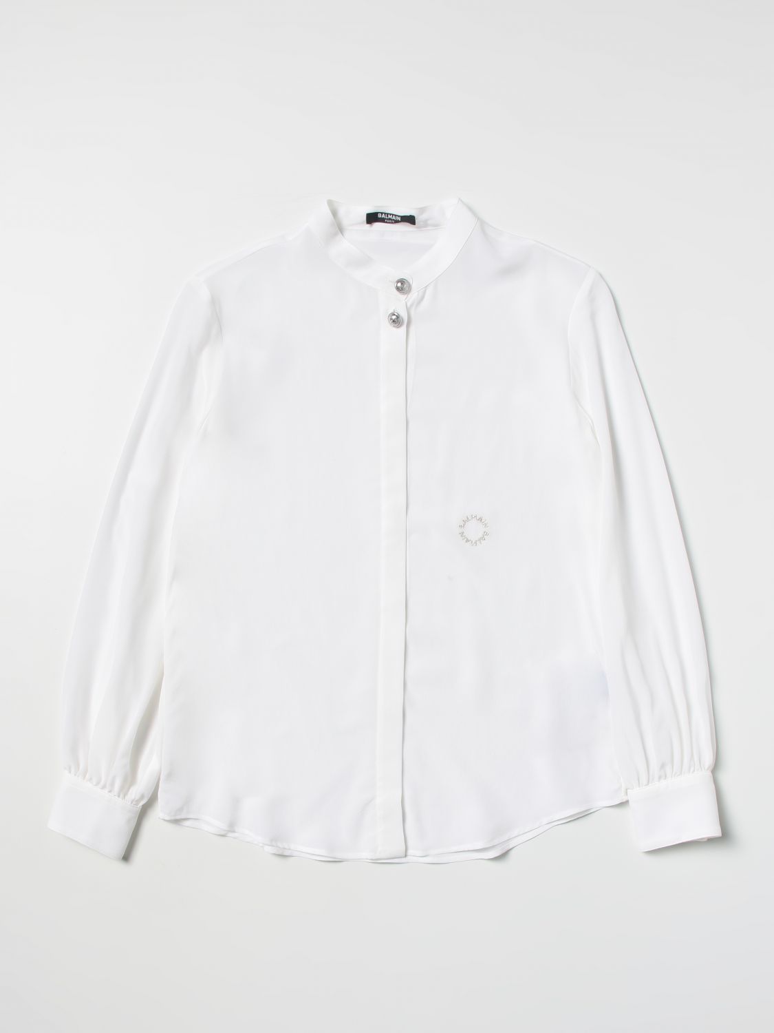 BALMAIN: shirt for girls - Ivory | Balmain shirt 6R5A40K0059 online on