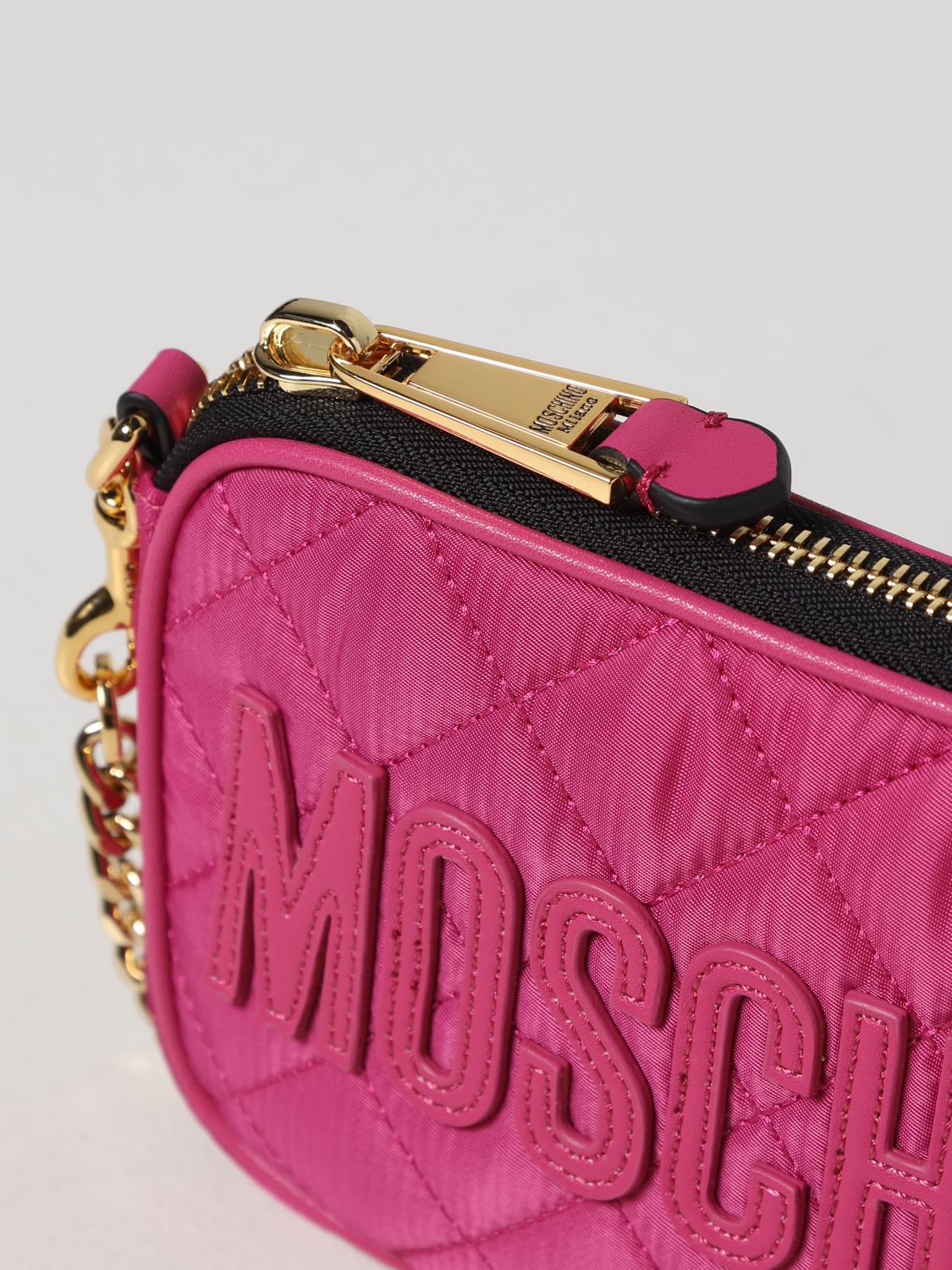 MOSCHINO COUTURE: nylon hobo bag - Fuchsia  Moschino Couture shoulder bag  74098202 online at