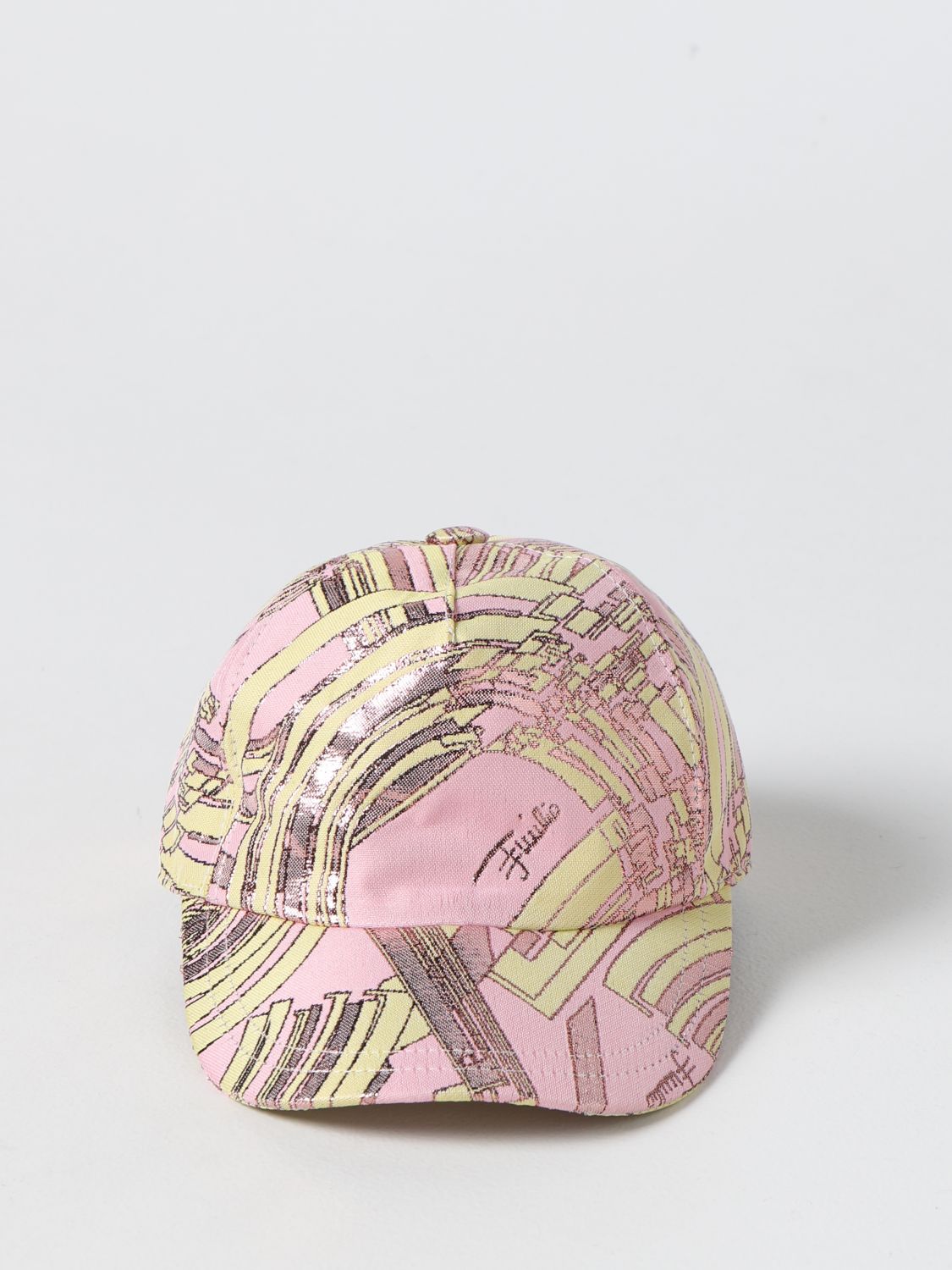 Cappello bimba Emilio Pucci: Cappello Emilio Pucci in cotone con stampa grafica rosa 2