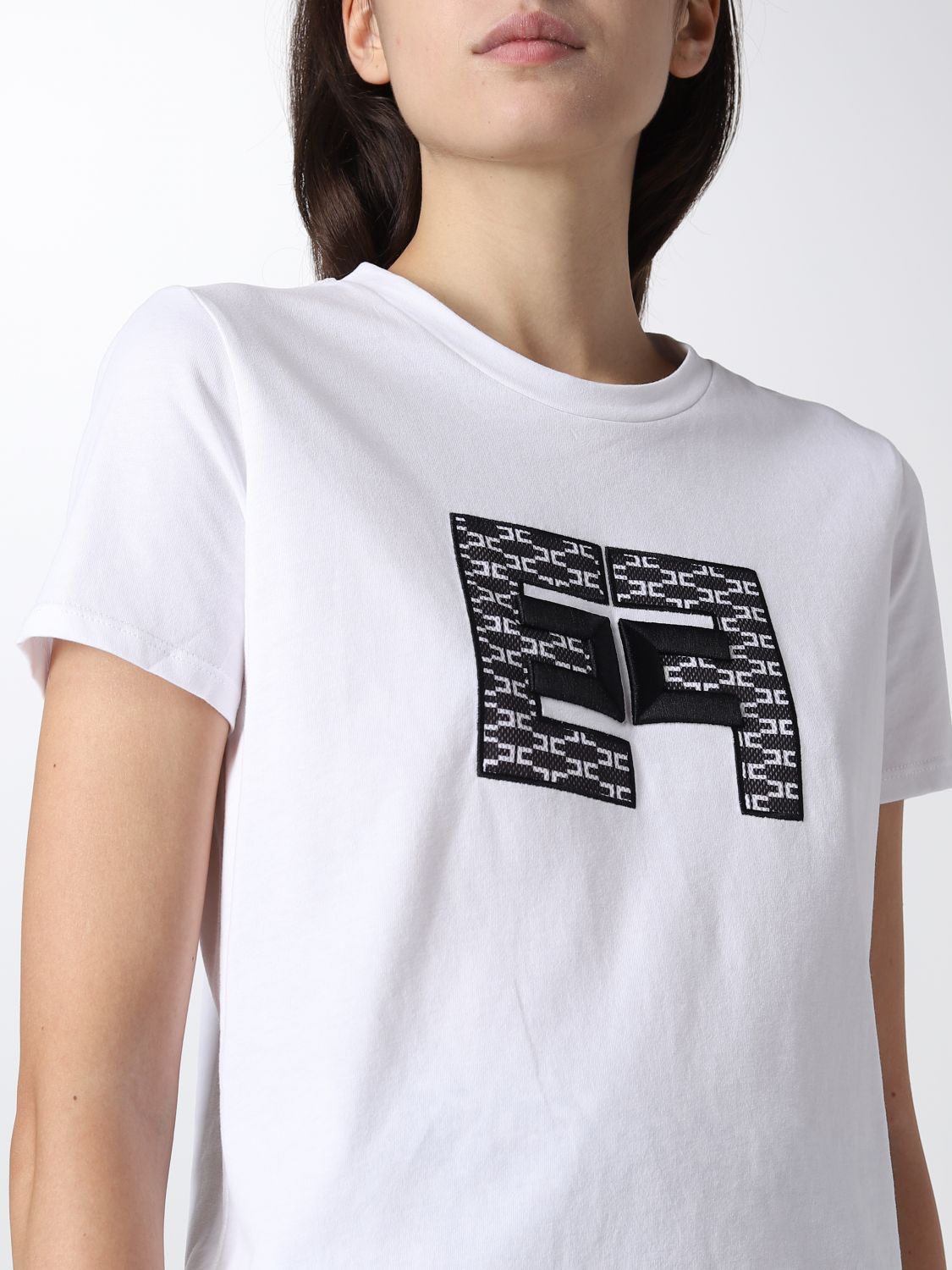 Tシャツ Elisabetta Franchi: Tシャツ Elisabetta Franchi レディース イエロークリーム 3