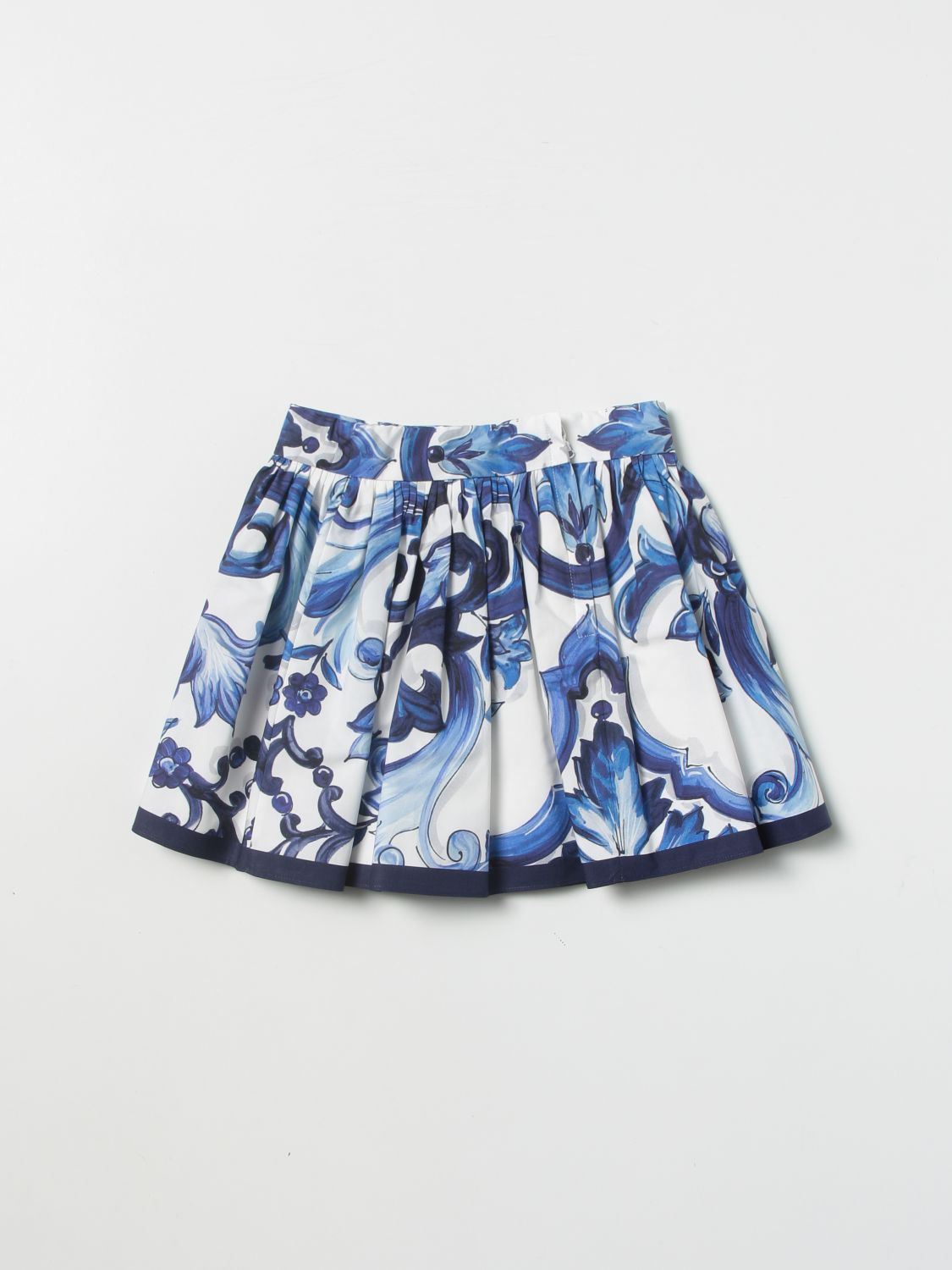 DOLCE & GABBANA: mini skirt with majolica print - Multicolor | Dolce & Gabbana  skirt L24I34G7EX6 online on 