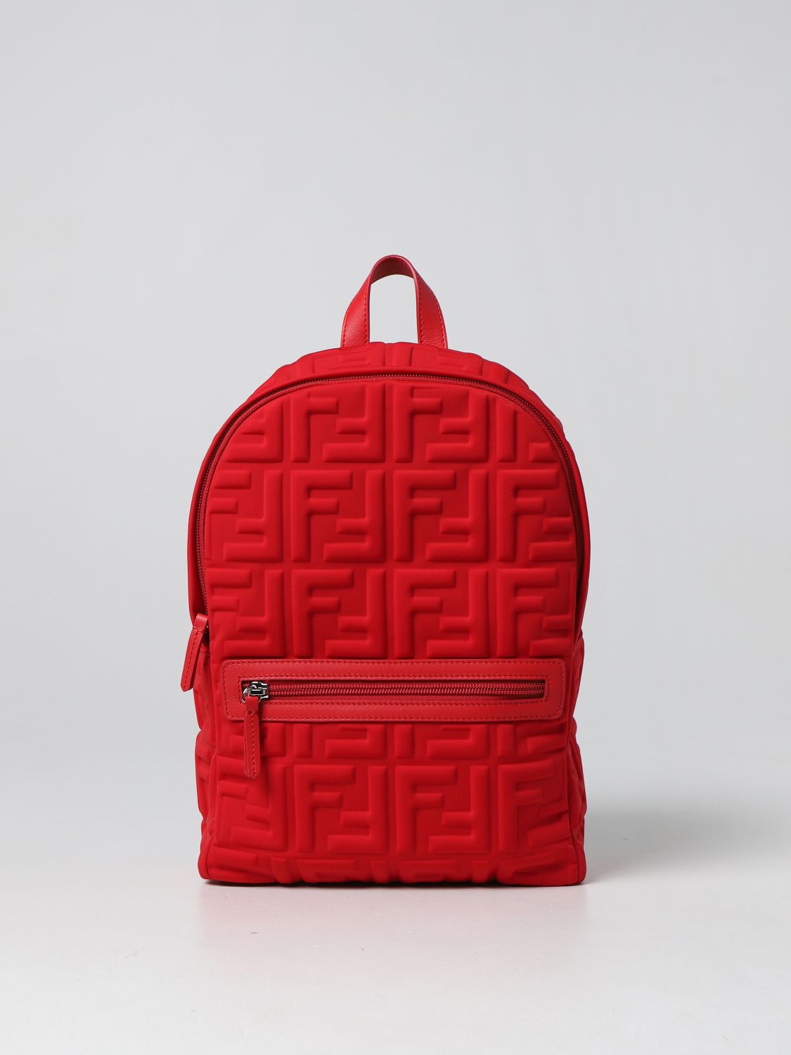 Zaino Fendi Kids: Zaino Fendi Kids con FF Fendi all over rosso 1