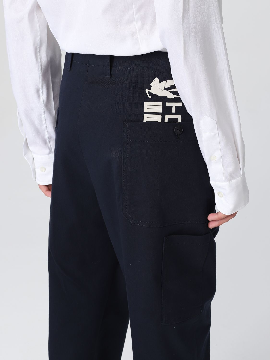 Pantalon Etro: Pantalon Etro avec logo ETRO CUBE noir 5