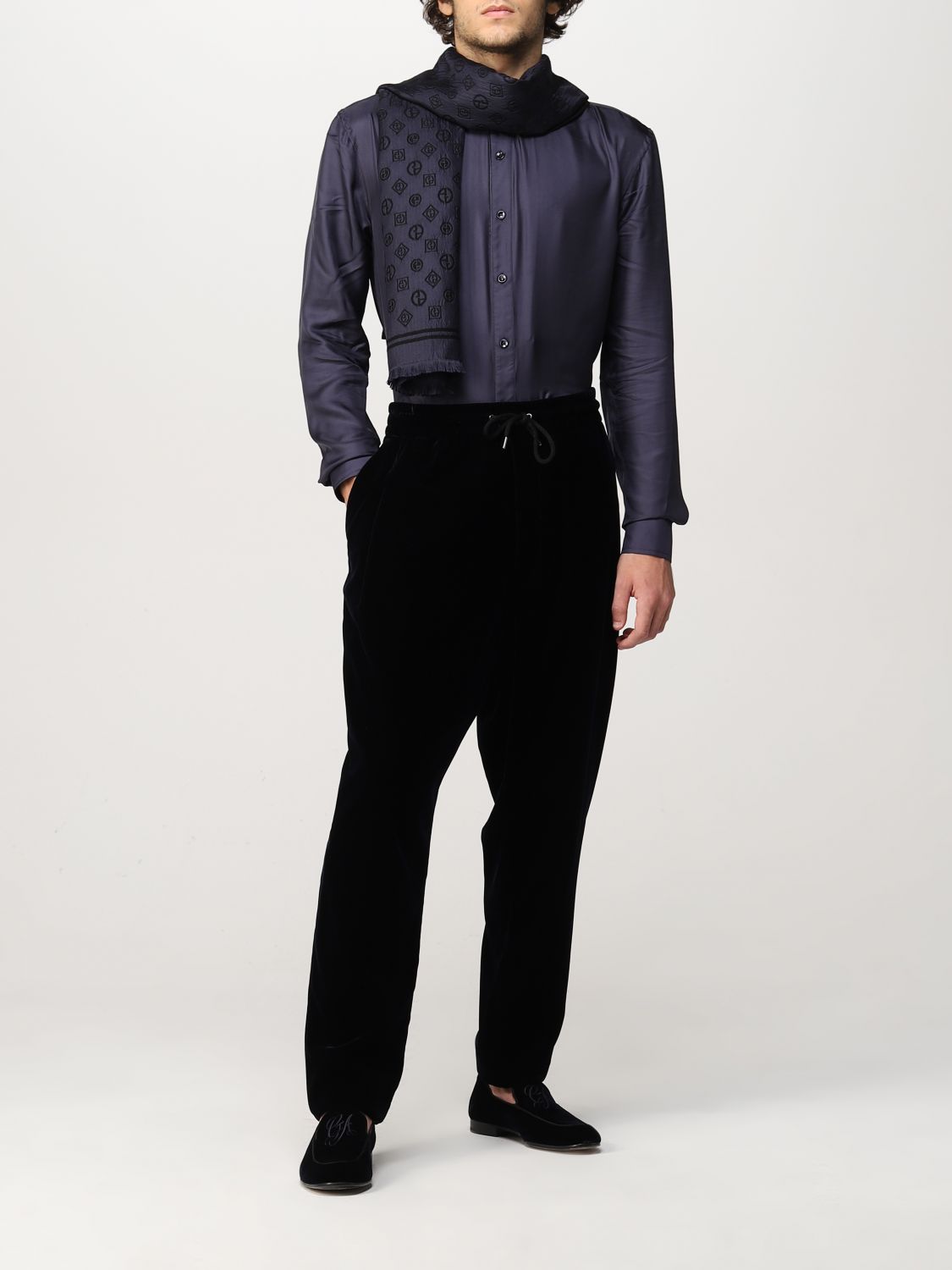 スカーフ ジョルジオ アルマーニ: スカーフ Giorgio Armani メンズ ブルー 4